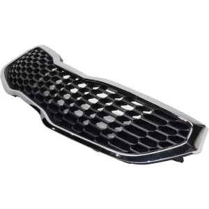 New Grille Assembly For 2014-2016 Kia Forte Chrome Shell with Gray Insert KI1200156