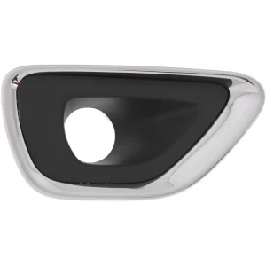 New Fog Light Trim For 2014-2016 Jeep Grand Cherokee Front, Passenger Side Black and Chrome CH1039147